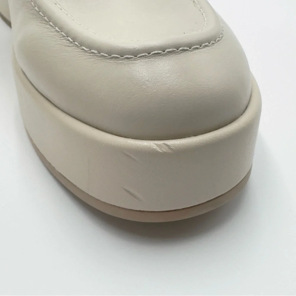 NEW Dolce Vita Yanni Platform Loafer Shoes Round Toe Women's Ivory Size US 7.5 - Picture 10 of 12